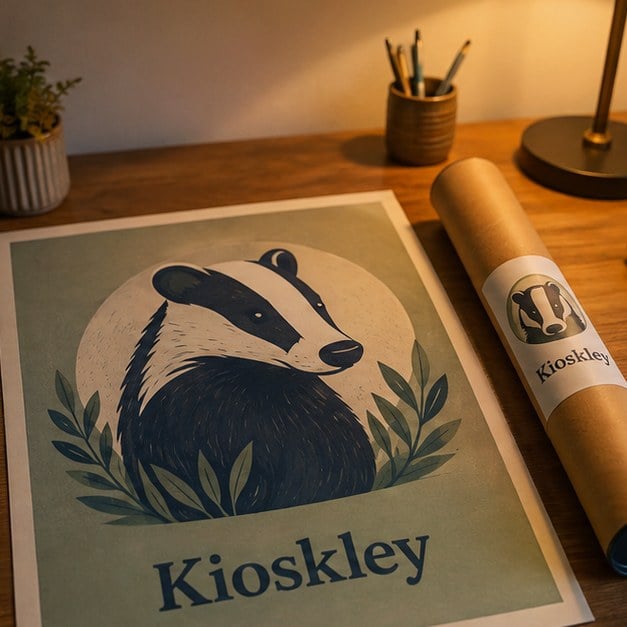 Posters with logo — customer photo